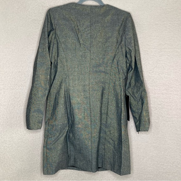 Pomander Place Coventry Metallic Keira Mini Dress-Women’s M-Gray/Gold-Preppy-NEW - Picture 4 of 10